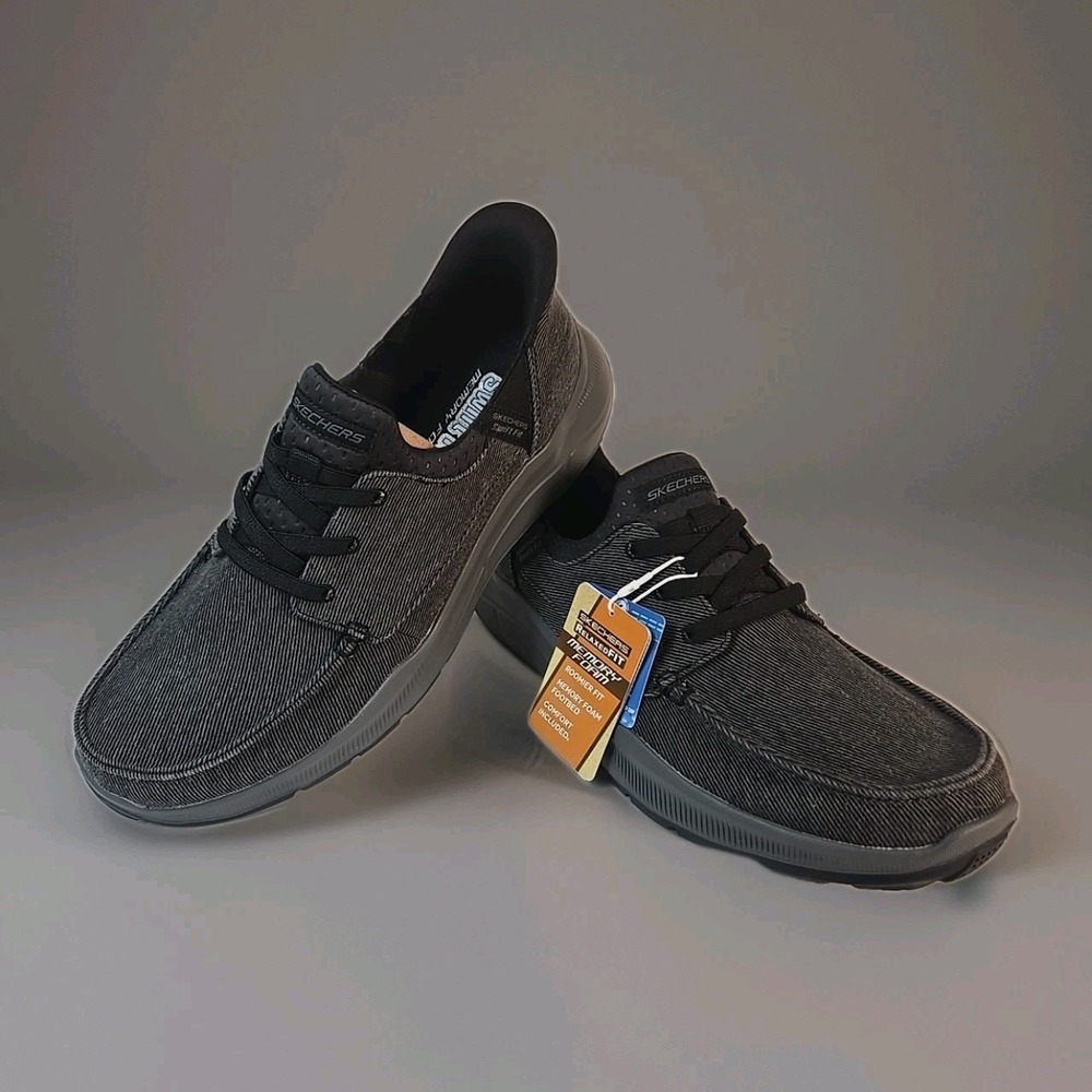 Skechers Men's Hands Free Swift Fit Loafer Shoe Gray Size 11 -  NWOB